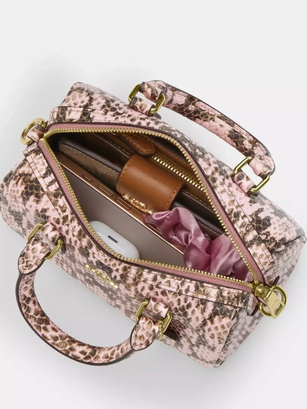 Coach CDY32 Mini Rowan Crossbody Bag in Snake Embossed Leather *SEALED*